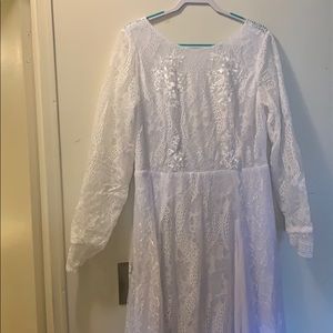 Bohemian lace wedding dress